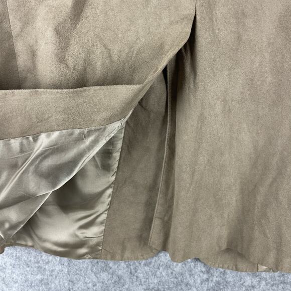 Vintage Christian Dior Monsieur Suede Blazer Sport Coat Mens 42R Beige 2 Button - Picture 12 of 16